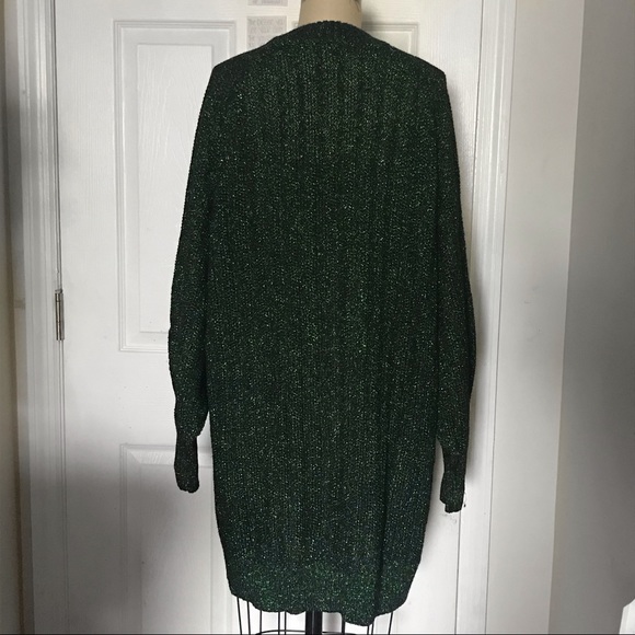 H&M Green Glittery Long Sweater - Picture 3 of 7